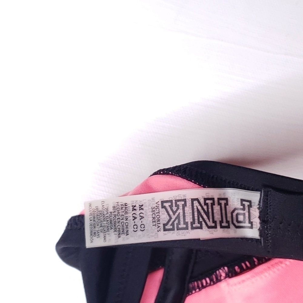 PINK Victoria's Secret halter bikini removeable pads top size Medium - Picture 6 of 6